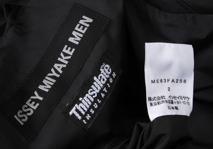 ISSEY MIYAKE MEN Thinsulate Padded Half Coat Black Size 2