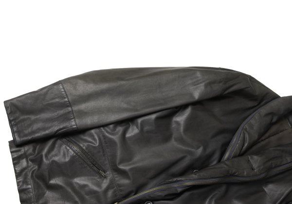 ISSEY MIYAKE MEN Cow Leather Shawl Collar Jacket Size M