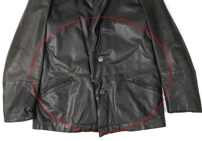 ISSEY MIYAKE MEN Cow Leather Shawl Collar Jacket Size M