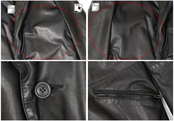 ISSEY MIYAKE MEN Cow Leather Shawl Collar Jacket Size M
