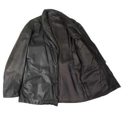 ISSEY MIYAKE MEN Cow Leather Shawl Collar Jacket Size M