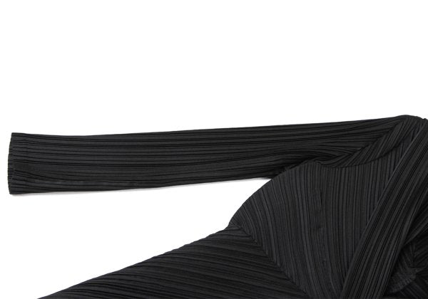 ISSEY MIYAKE Pleated 1B Shawl Collar Coat Black Size 2