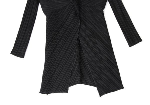 ISSEY MIYAKE Pleated 1B Shawl Collar Coat Black Size 2