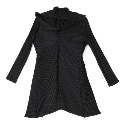 ISSEY MIYAKE Pleated 1B Shawl Collar Coat Black Size 2