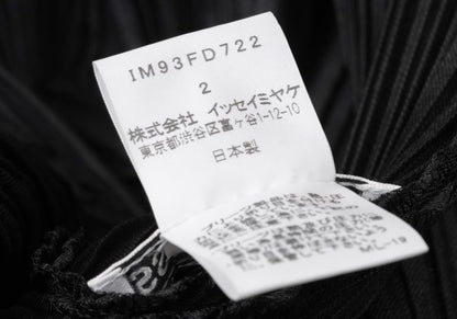 ISSEY MIYAKE Pleated 1B Shawl Collar Coat Black Size 2