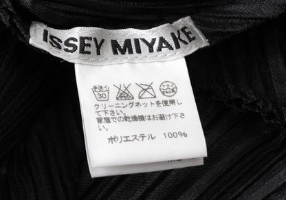 ISSEY MIYAKE Pleated 1B Shawl Collar Coat Black Size 2