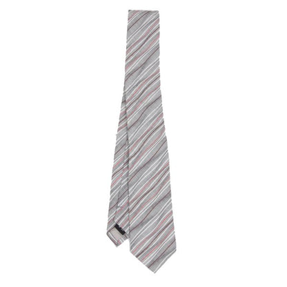 ISSEY MIYAKE MEN Cotton Silk Regimental Jacquard Tie