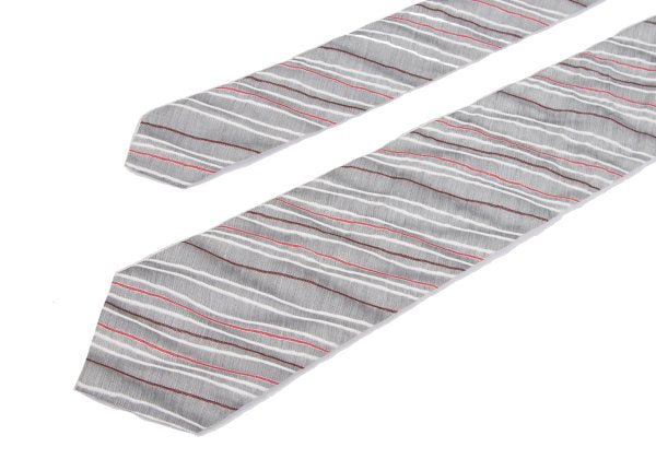 ISSEY MIYAKE MEN Cotton Silk Regimental Jacquard Tie
