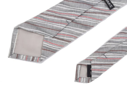 ISSEY MIYAKE MEN Cotton Silk Regimental Jacquard Tie