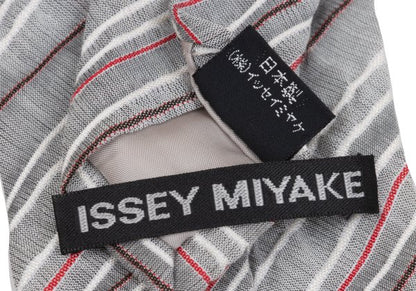 ISSEY MIYAKE MEN Cotton Silk Regimental Jacquard Tie