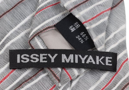 ISSEY MIYAKE MEN Cotton Silk Regimental Jacquard Tie