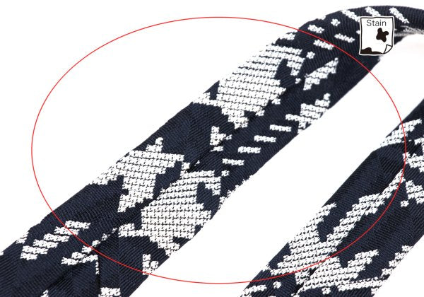 ISSEY MIYAKE MEN Blue Houndstooth Jacquard Silk Tie