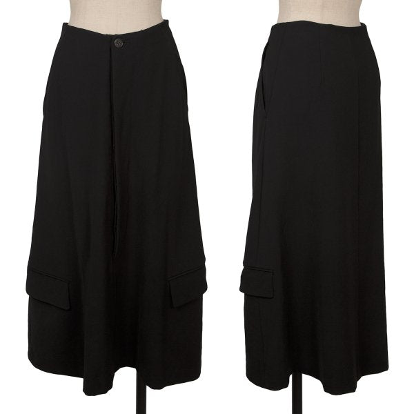 COMME des GARCONS Triacetate Poly Flap Skirt Black Size S