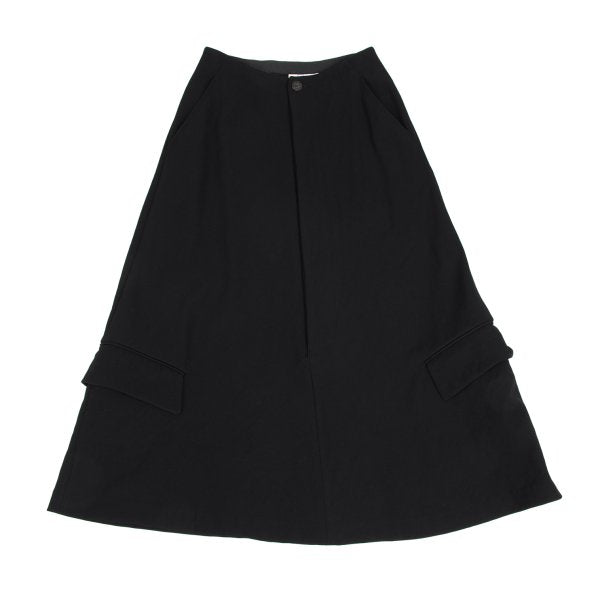 COMME des GARCONS Triacetate Poly Flap Skirt Black Size S