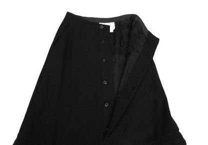 COMME des GARCONS Triacetate Poly Flap Skirt Black Size S