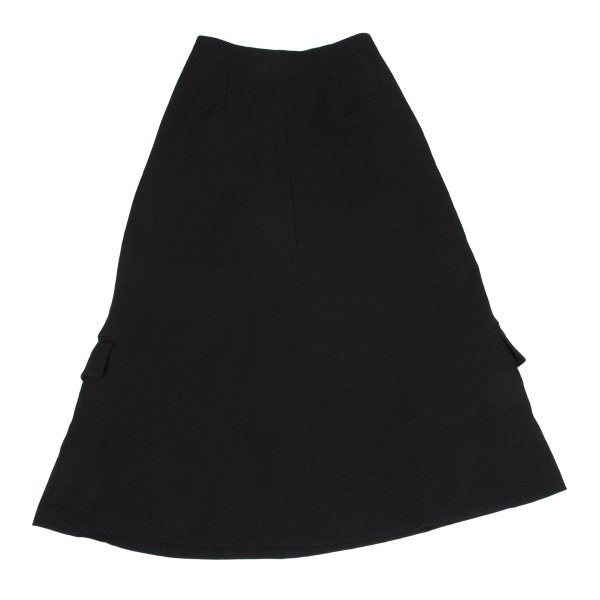 COMME des GARCONS Triacetate Poly Flap Skirt Black Size S