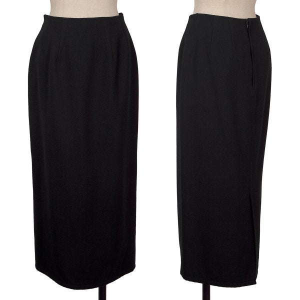 COMME des GARCONS Wool Back Slit Midi Skirt Navy Size M