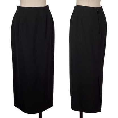 COMME des GARCONS Wool Back Slit Midi Skirt Navy Size M