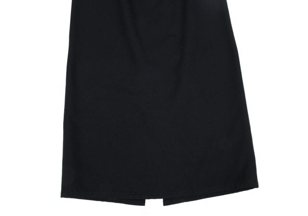 COMME des GARCONS Wool Back Slit Midi Skirt Navy Size M