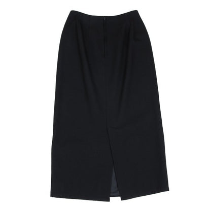 COMME des GARCONS Wool Back Slit Midi Skirt Navy Size M