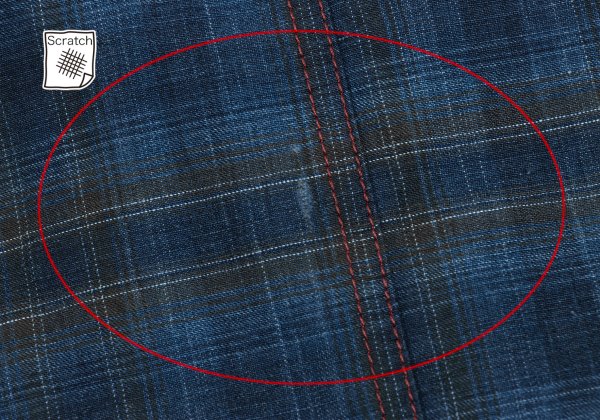 Papas Indigo Dye Check Zip Shirt Jacket Blue Size 50L