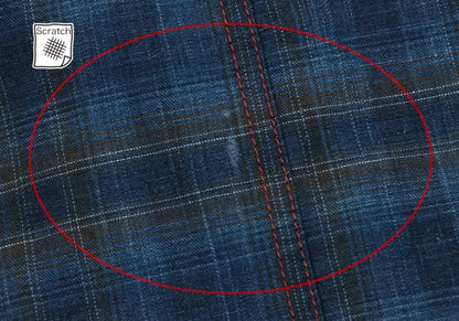 Papas Indigo Dye Check Zip Shirt Jacket Blue Size 50L