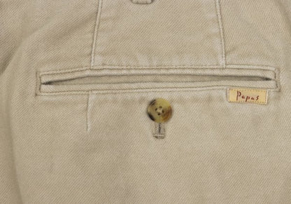 Papas Cotton Blend Stretch Pants Beige Size 52LL