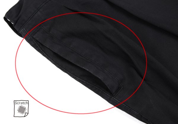 Papas Black Cotton Blend Stretch Two-Pleat Pants Size 52LL