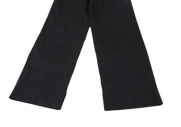 Papas Black Cotton Blend Stretch Two-Pleat Pants Size 52LL