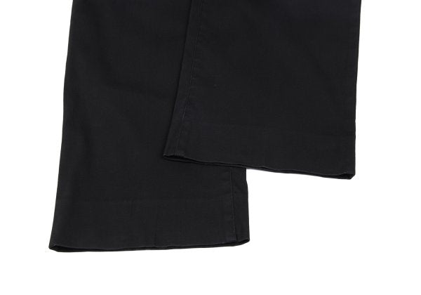 Papas Black Cotton Blend Stretch Two-Pleat Pants Size 52LL