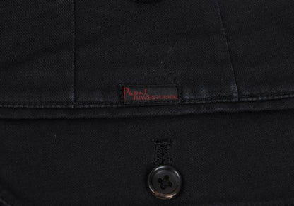 Papas Black Cotton Blend Stretch Two-Pleat Pants Size 52LL