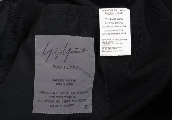 Yohji Yamamoto POUR HOMME 98SS Wool Jacket Black Size S