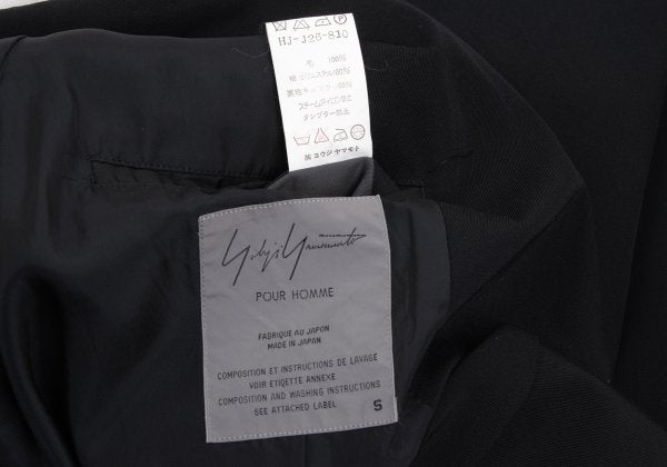 Yohji Yamamoto POUR HOMME 98SS Wool Jacket Black Size S