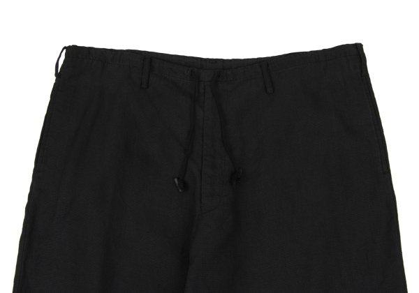 Y's for men Drawstring Pique Cotton Pants Black Size XL