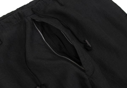 Y's for men Drawstring Pique Cotton Pants Black Size XL