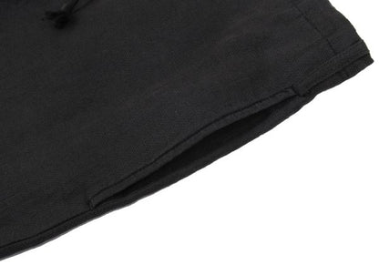 Y's for men Drawstring Pique Cotton Pants Black Size XL
