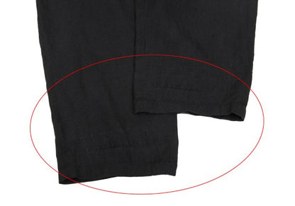 Y's for men Drawstring Pique Cotton Pants Black Size XL