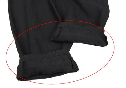 Y's for men Drawstring Pique Cotton Pants Black Size XL