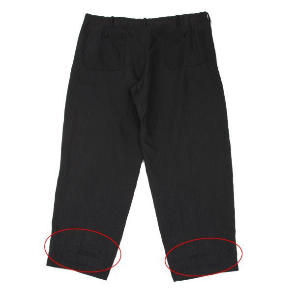 Y's for men Drawstring Pique Cotton Pants Black Size XL
