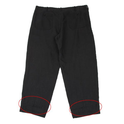 Y's for men Drawstring Pique Cotton Pants Black Size XL