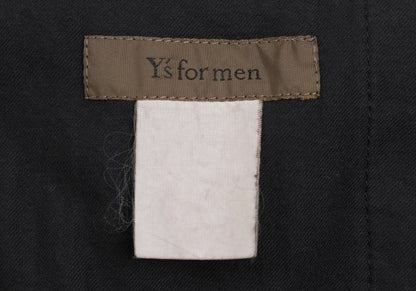 Y's for men Drawstring Pique Cotton Pants Black Size XL