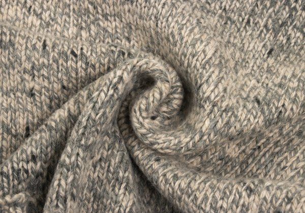Y's Wool Cotton Back Pocket V-Neck Khaki Ivory Sweater Size 2