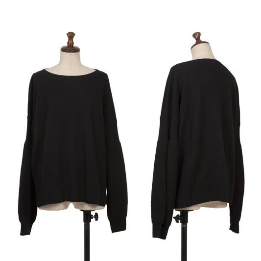 Theory Cashmere Blend Wool Paneled Sweater Black Size S