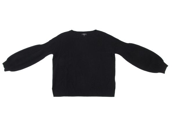 Theory Cashmere Blend Wool Paneled Sweater Black Size S
