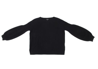 Theory Cashmere Blend Wool Paneled Sweater Black Size S