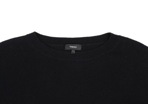 Theory Cashmere Blend Wool Paneled Sweater Black Size S