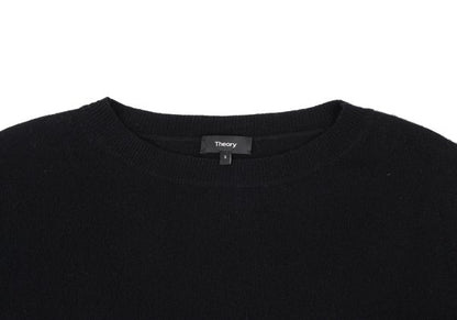 Theory Cashmere Blend Wool Paneled Sweater Black Size S