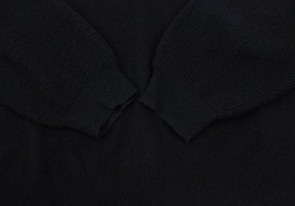 Theory Cashmere Blend Wool Paneled Sweater Black Size S