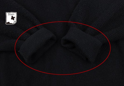 Theory Cashmere Blend Wool Paneled Sweater Black Size S