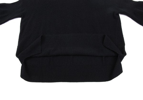 Theory Cashmere Blend Wool Paneled Sweater Black Size S